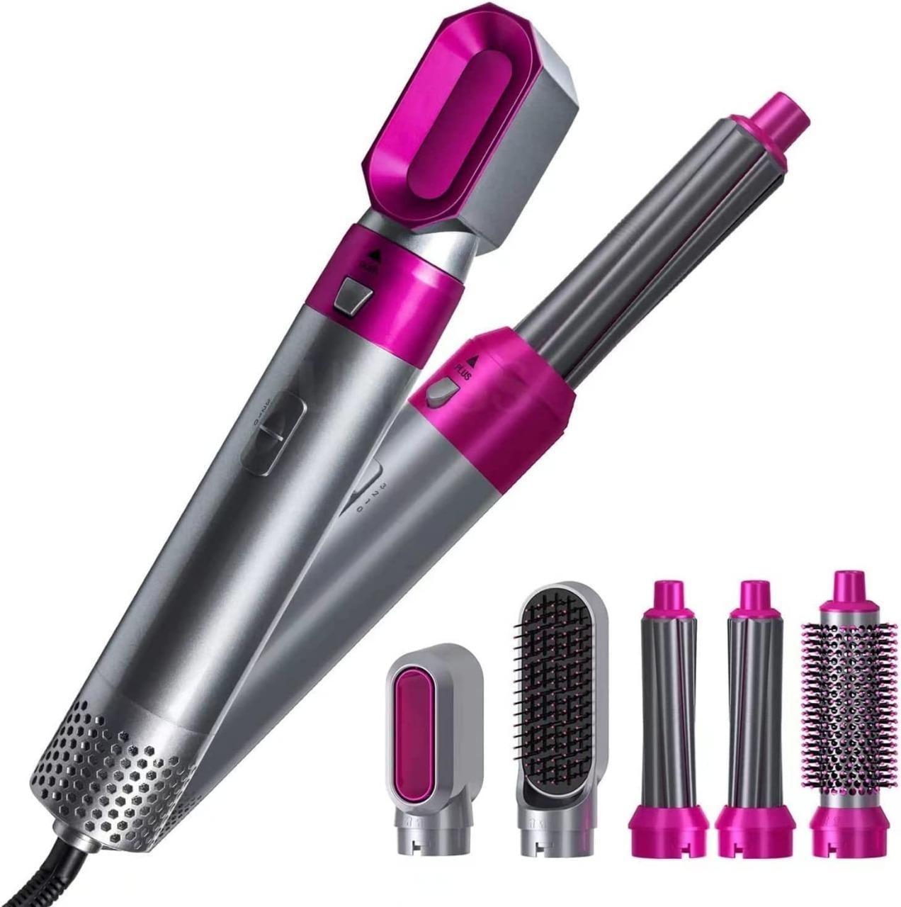 Muti-Functional 5 IN 1 Hair Styling Tool Detachable Hot Air Brush Hair Dryer with Comb