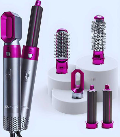 Muti-Functional 5 IN 1 Hair Styling Tool Detachable Hot Air Brush Hair Dryer with Comb